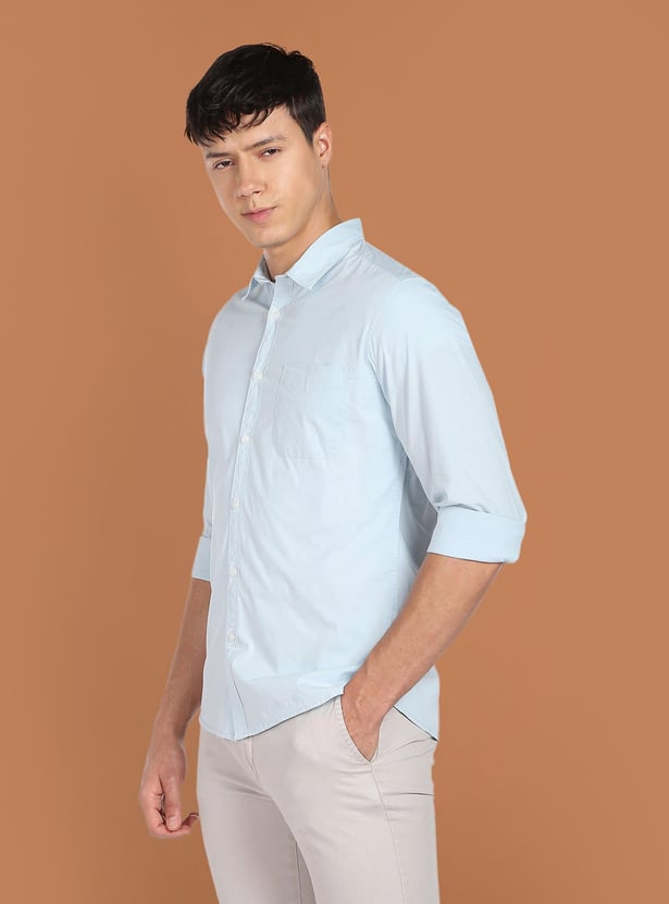 FLYING MACHINE Men Solid Slim Fit Casual Shirt