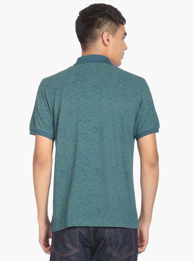 FLYING MACHINE Men Printed Regular Fit Polo T-shirt
