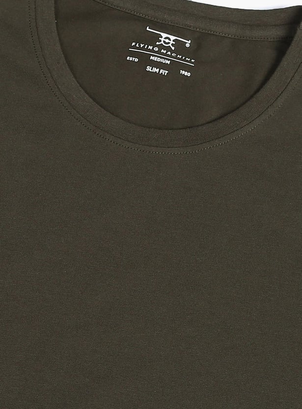 FLYING MACHINE Men Colourblocked Regular Fit T-shirt