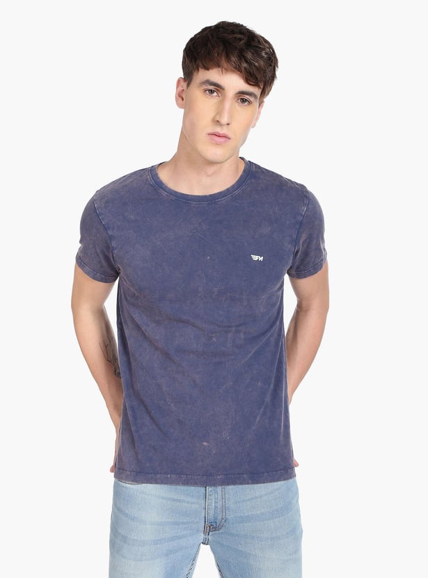 FLYING MACHINE Men Dyed Regular Fit T-shirt