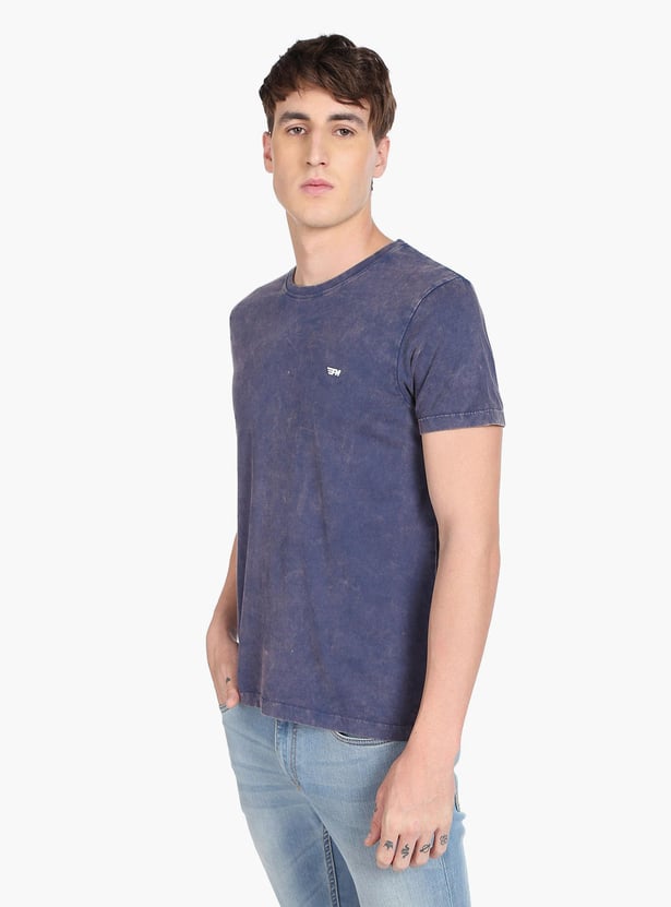 FLYING MACHINE Men Dyed Regular Fit T-shirt