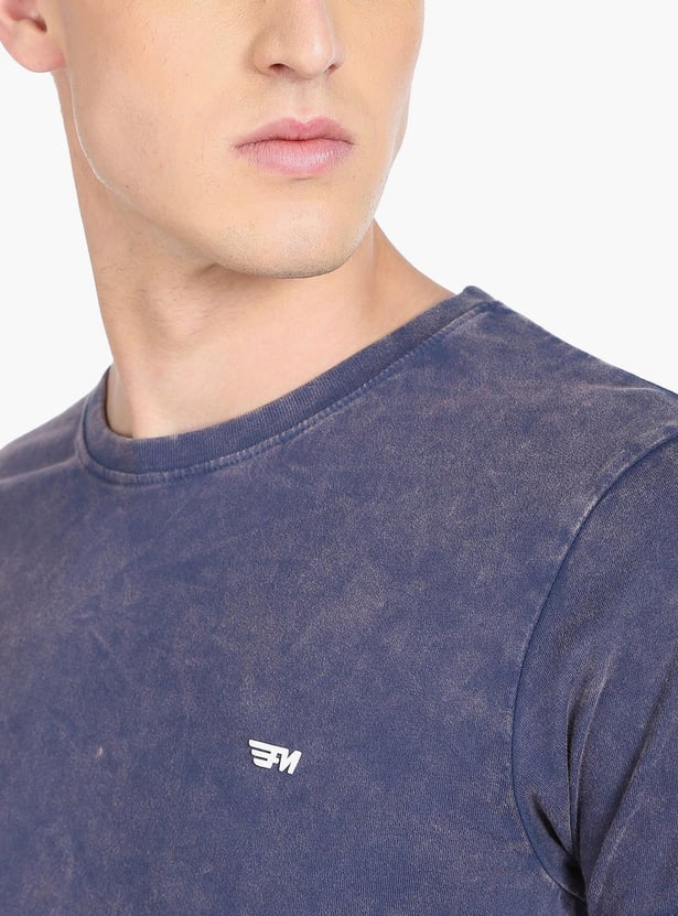 FLYING MACHINE Men Dyed Regular Fit T-shirt