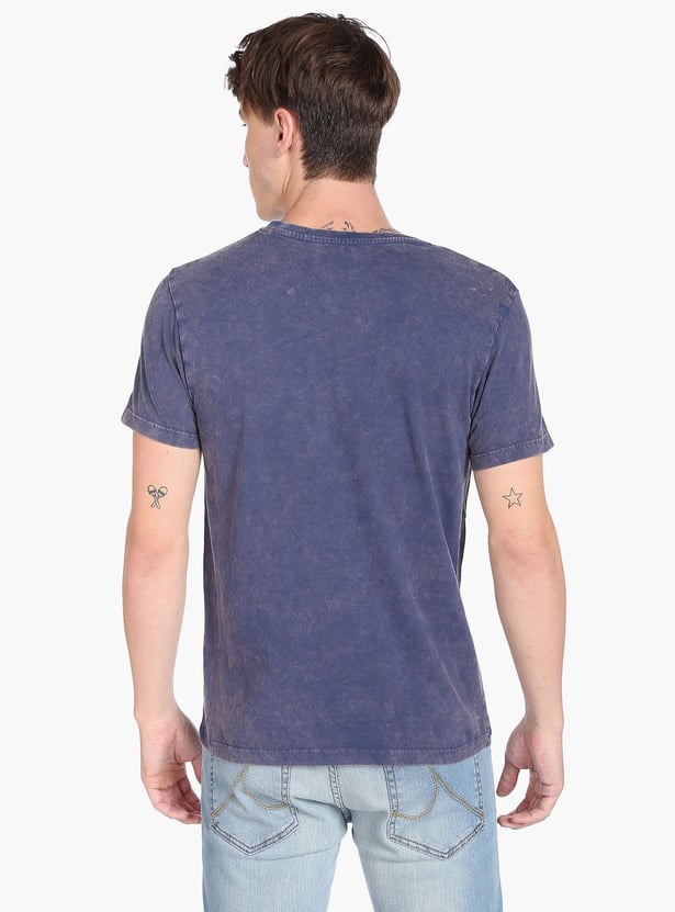 FLYING MACHINE Men Dyed Regular Fit T-shirt