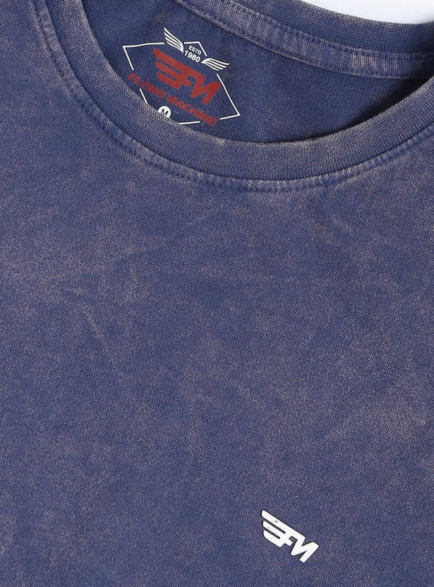 FLYING MACHINE Men Dyed Regular Fit T-shirt