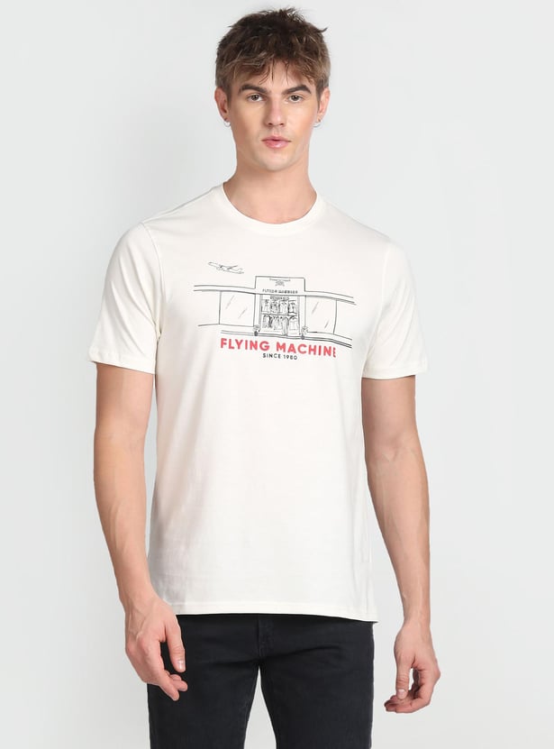 FLYING MACHINE Men Graphic Printed Regular Fit T-shirt