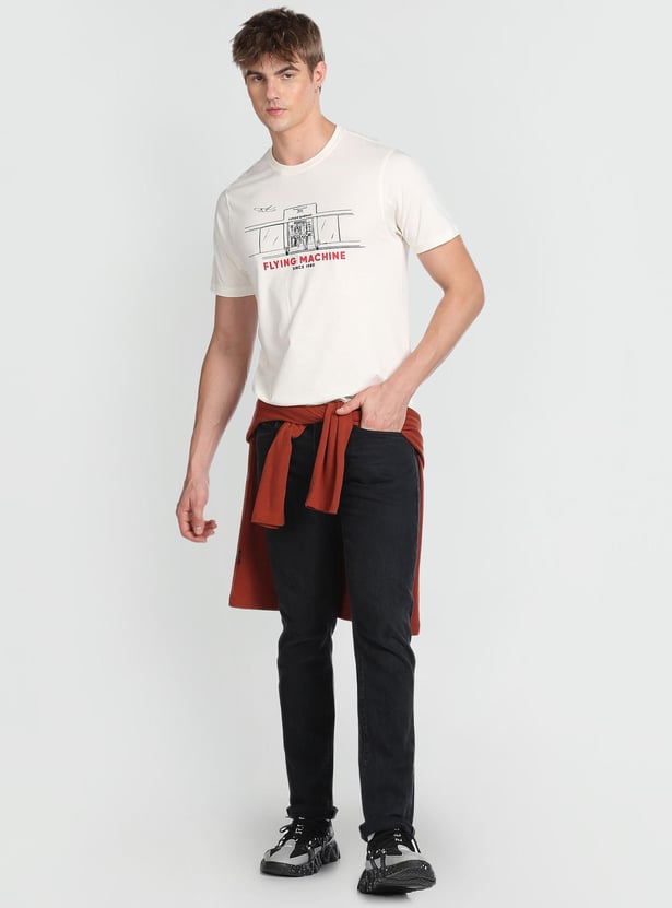FLYING MACHINE Men Graphic Printed Regular Fit T-shirt