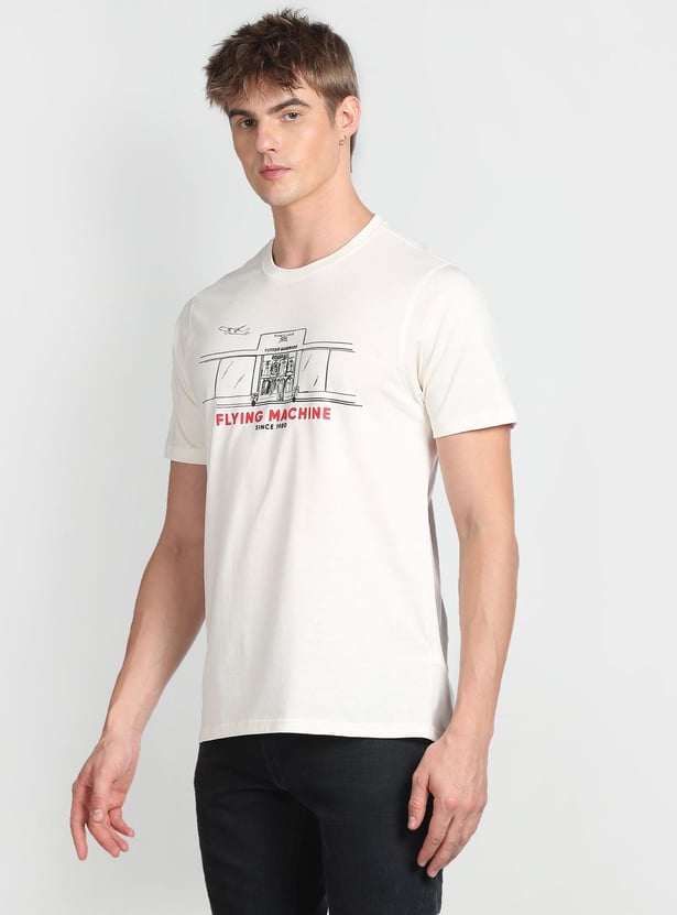 FLYING MACHINE Men Graphic Printed Regular Fit T-shirt