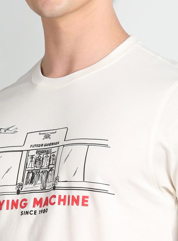 FLYING MACHINE Men Graphic Printed Regular Fit T-shirt