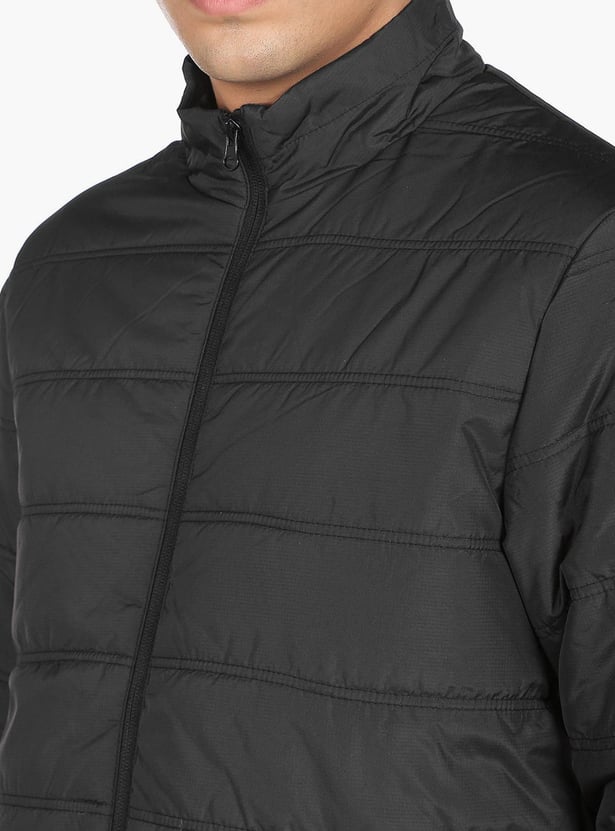 FLYING MACHINE Men Solid High-Neck Puffer Jacket