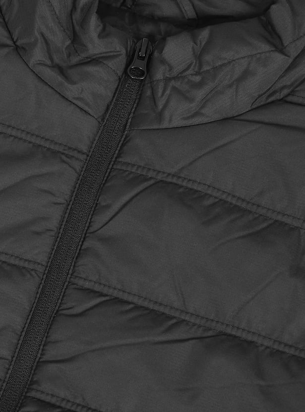 FLYING MACHINE Men Solid High-Neck Puffer Jacket