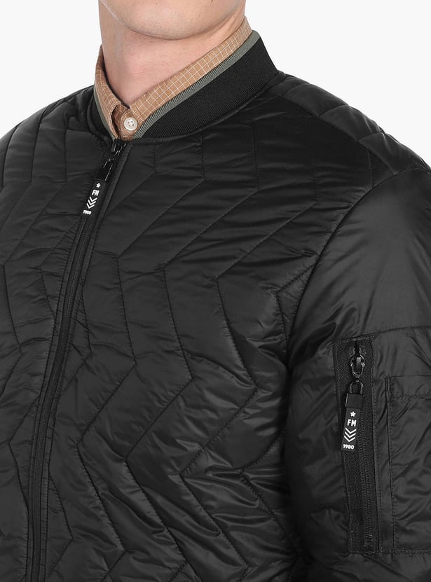 FLYING MACHINE Men Solid Quilted Jacket