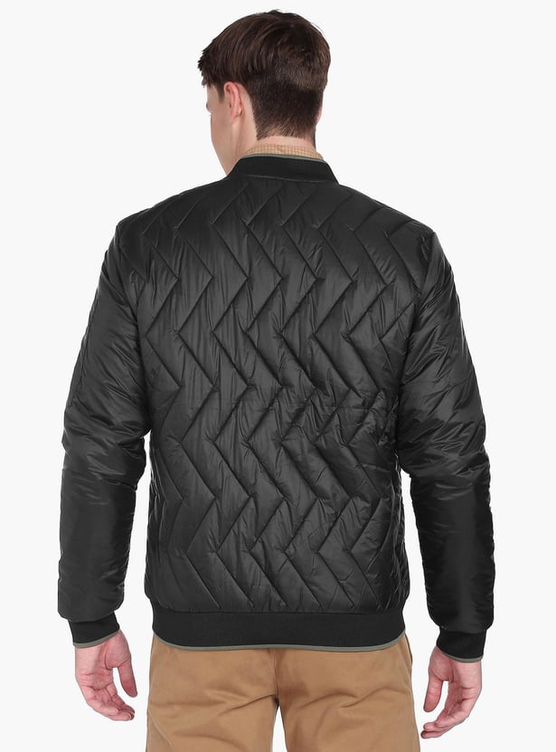 FLYING MACHINE Men Solid Quilted Jacket