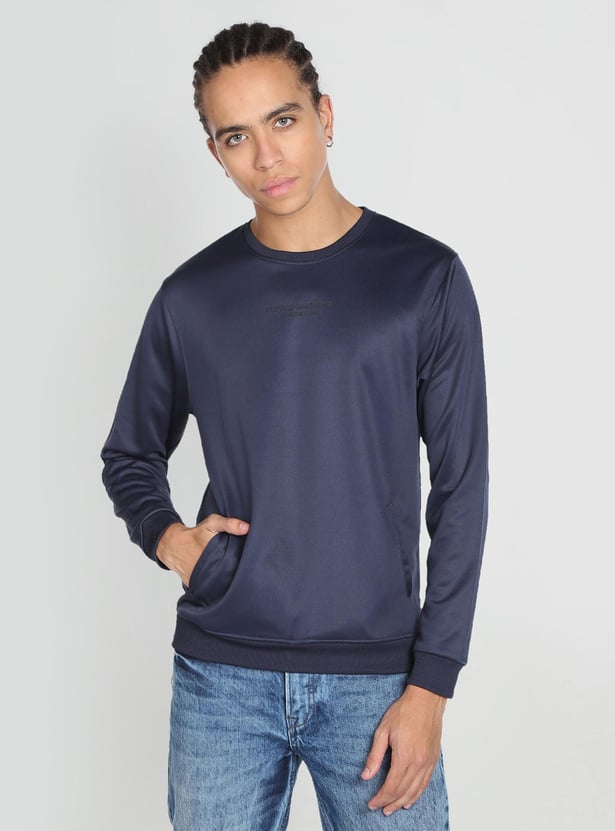 Buy FLYING MACHINE Men Solid Regular Fit Sweatshirt from Flying Machine ...