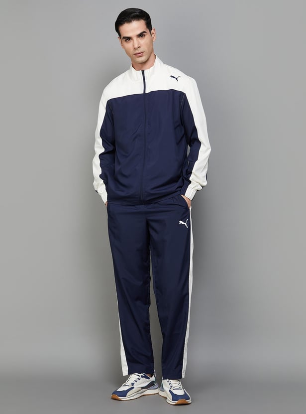 Blue and white puma tracksuit on sale