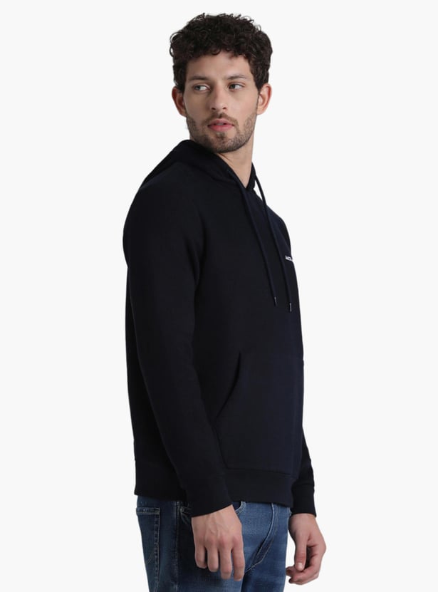 Buy JACK JONES Men Solid Hooded Sweatshirt from JACK JONES at just INR 3499.0