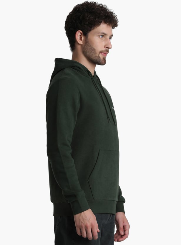 Buy JACK JONES Men Solid Hooded Sweatshirt from JACK JONES at just INR 3499.0