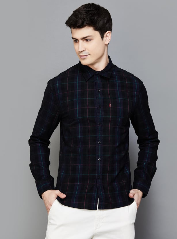 Levis shirt check western slim fit best sale