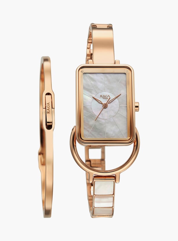 Buy TITAN Raga Power Pearls Women Analog Watch with Bracelet 95223WM01F from Titan at just INR 13445.0