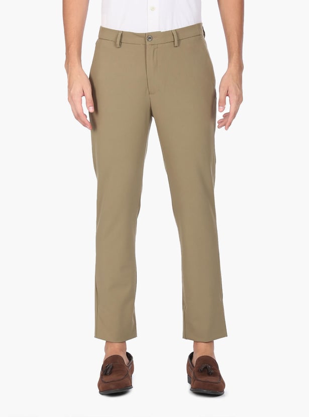 ARROW Men Solid Regular Fit Formal Trousers