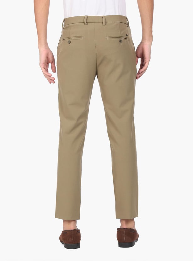 ARROW Men Solid Regular Fit Formal Trousers