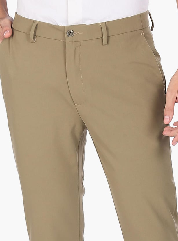 ARROW Men Solid Regular Fit Formal Trousers