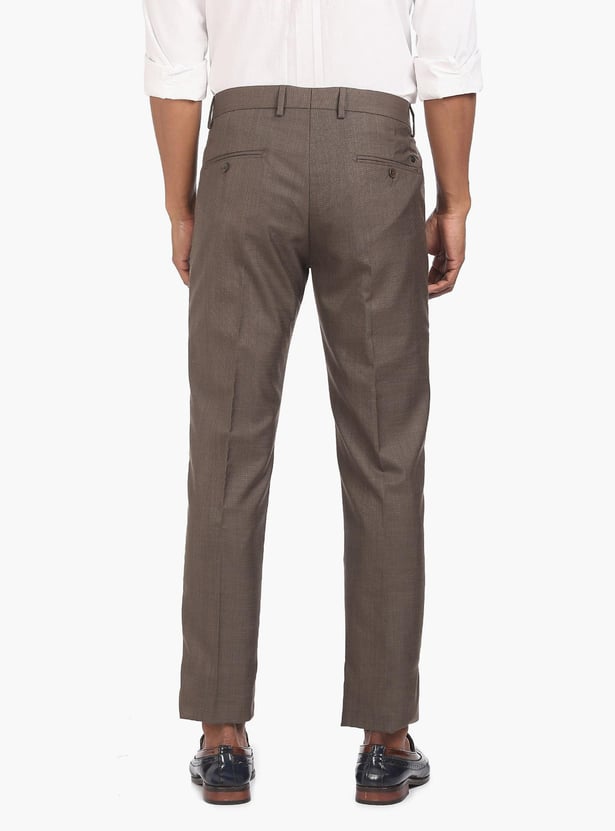 ARROW Men Solid Regular Fit Formal Trousers