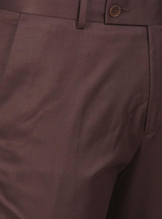 ARROW Men Solid Hudson Formal Trousers (Regular)