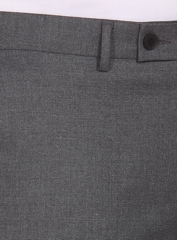 ARROW Men Solid Hudson Formal Trousers (Regular)
