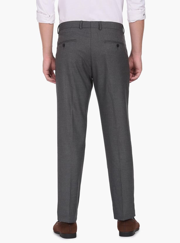 ARROW Men Solid Hudson Formal Trousers (Regular)