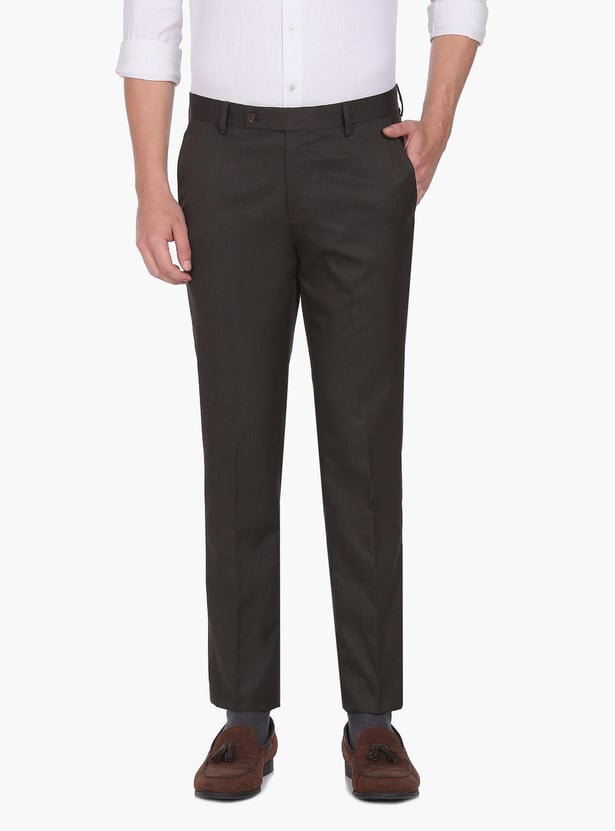 ARROW Men Solid Regular Fit Formal Trousers