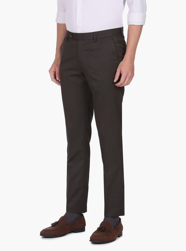 ARROW Men Solid Regular Fit Formal Trousers