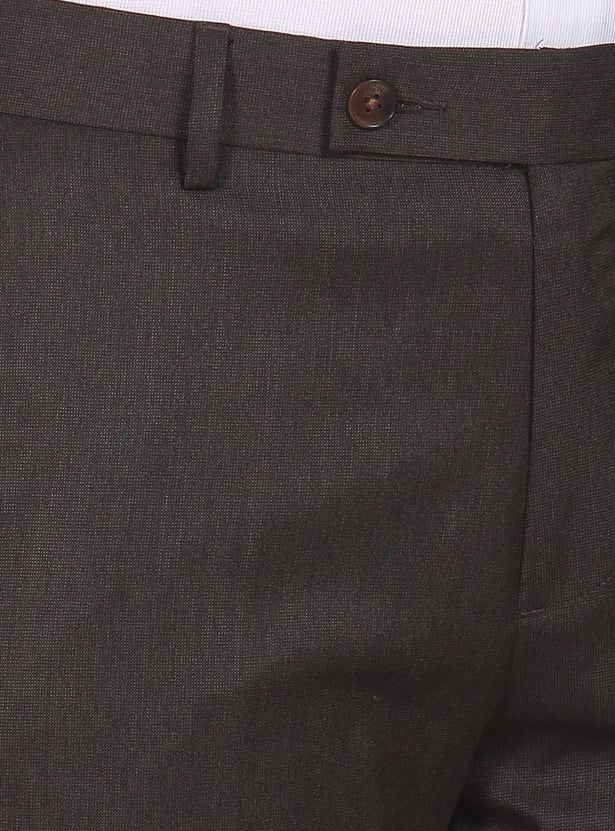 ARROW Men Solid Regular Fit Formal Trousers