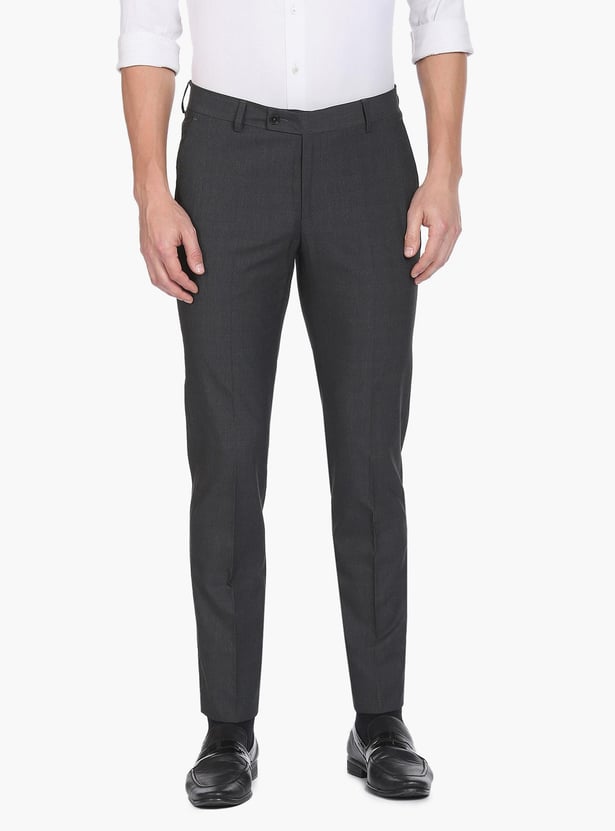 ARROW Men Checked Hudson Formal Trousers (Regular)