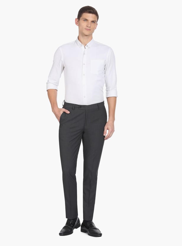 ARROW Men Checked Hudson Formal Trousers (Regular)