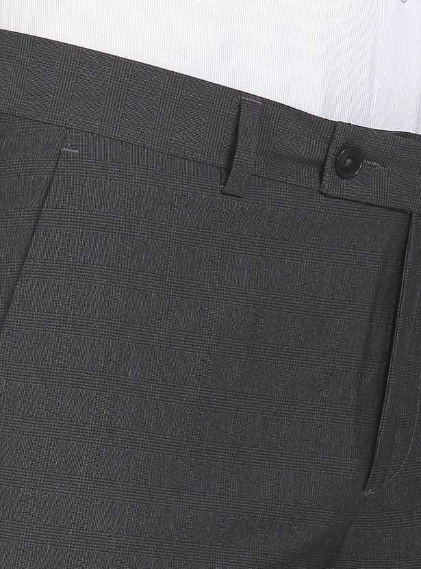 ARROW Men Checked Hudson Formal Trousers (Regular)