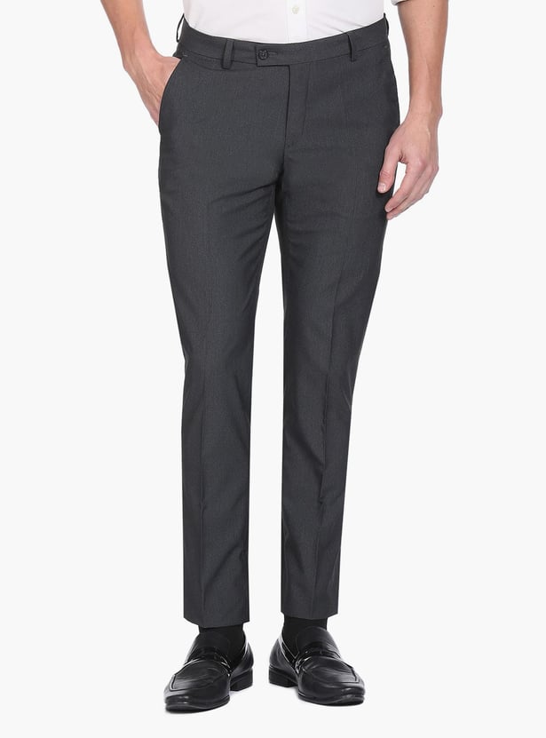 ARROW Men Patterned Regular Fit Formal Trousers