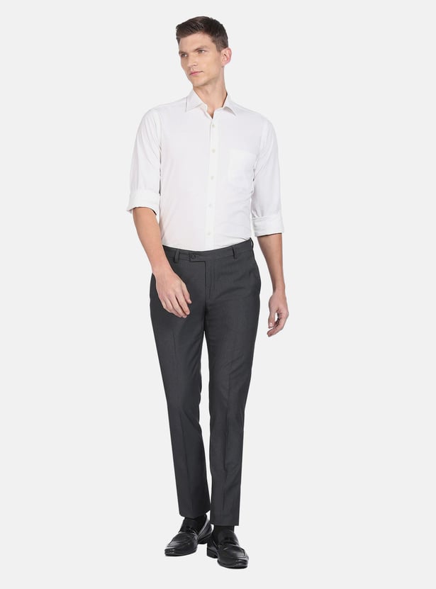 ARROW Men Patterned Regular Fit Formal Trousers