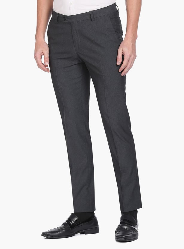 ARROW Men Patterned Regular Fit Formal Trousers