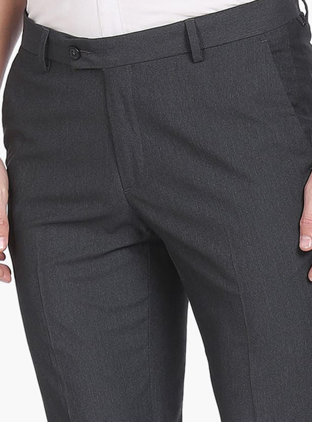 ARROW Men Patterned Regular Fit Formal Trousers
