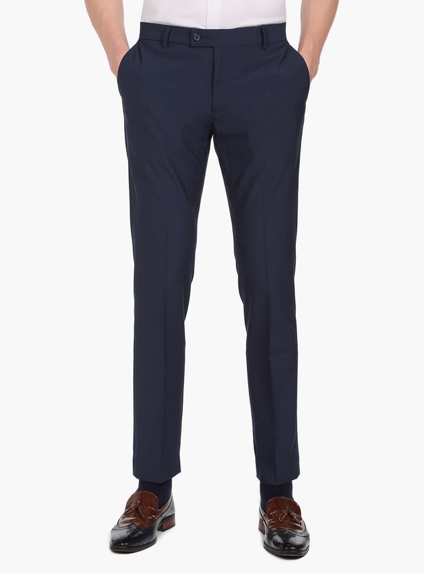 ARROW Men Solid Hudson Formal Trousers (Regular Fit)