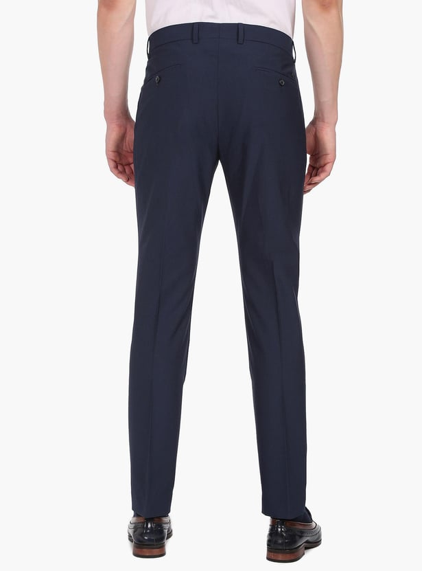 ARROW Men Solid Hudson Formal Trousers (Regular Fit)