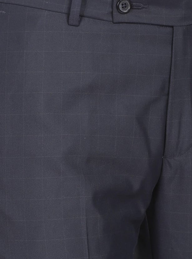 ARROW Men Checked Hudson Formal Trousers (Regular)