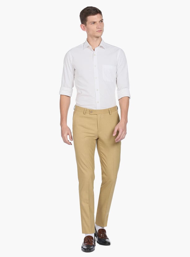 ARROW Men Solid Regular Fit Formal Trousers