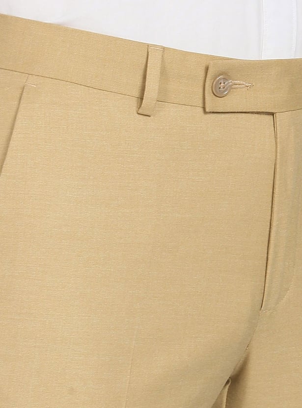 ARROW Men Solid Regular Fit Formal Trousers
