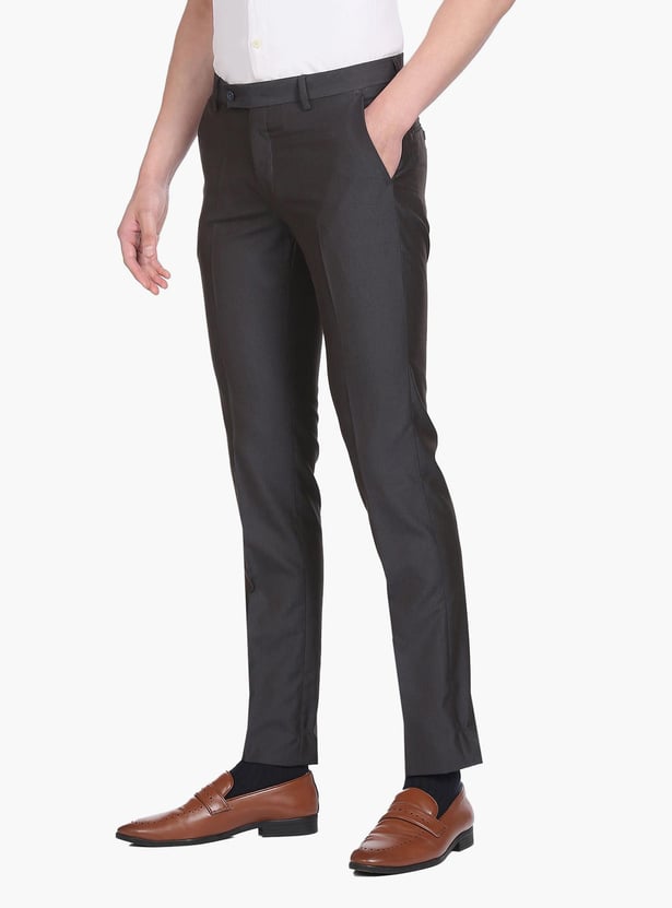 ARROW Men Striped Regular Fit Formal Trousers