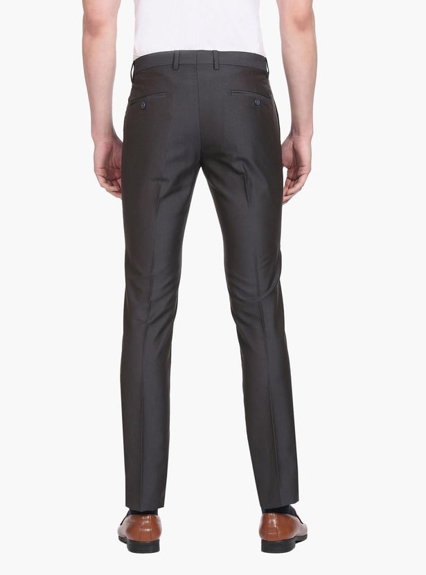 ARROW Men Striped Regular Fit Formal Trousers