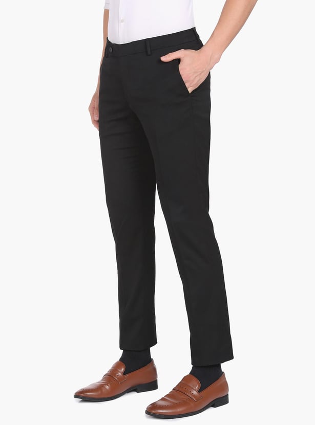 ARROW Men Solid Hudson Formal Trousers (Slim)