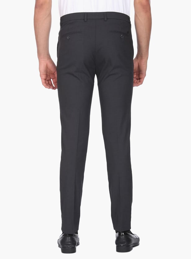 ARROW NEW YORK Men Checked Super Slim Formal Trousers