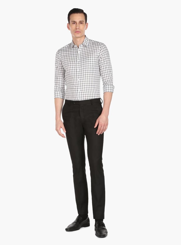 ARROW Men Checked Slim Fit Formal Shirt