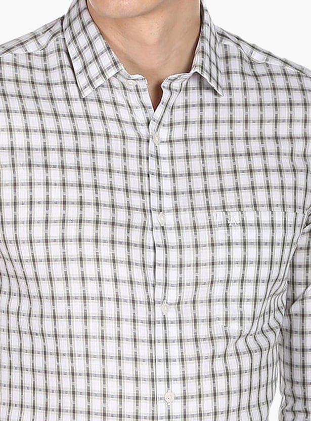 ARROW Men Checked Slim Fit Formal Shirt